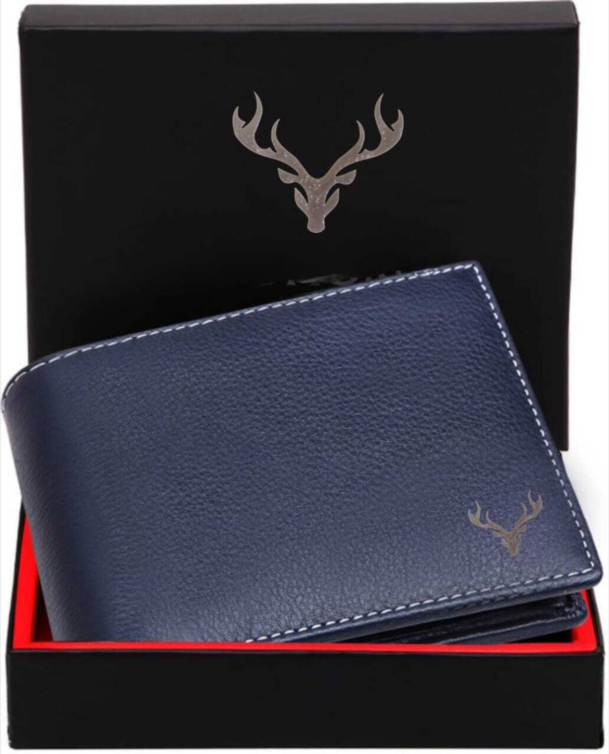 Skin Hunt Men Blue Leather Wallet - Image 1