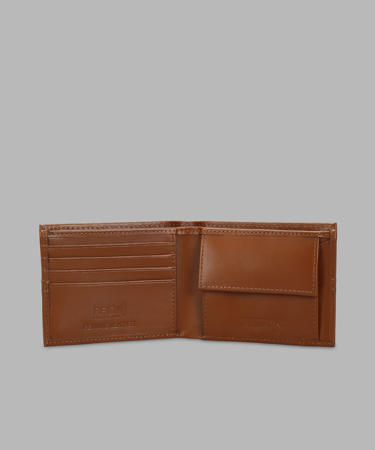 Image of PUMA Men Brown Artificial Leather Wallet