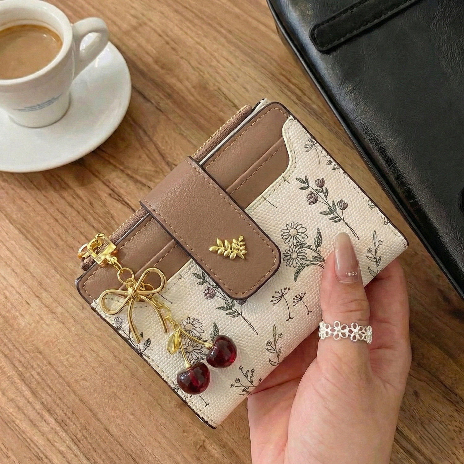 Image of StyleForevr Women Casual, Ethnic, Evening /Party, Formal, Travel, Trendy Khaki Artificial Leather Wallet
