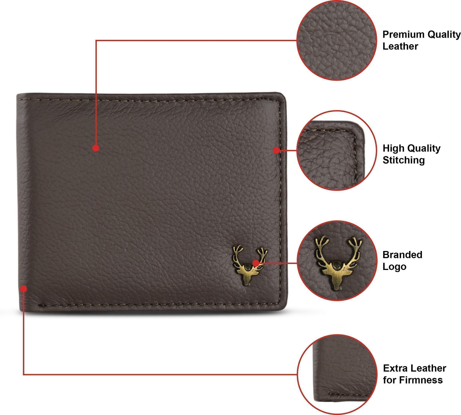 Image of Skin Hunt Men Formal, Evening /Party, Formal Brown Genuine Leather Wallet