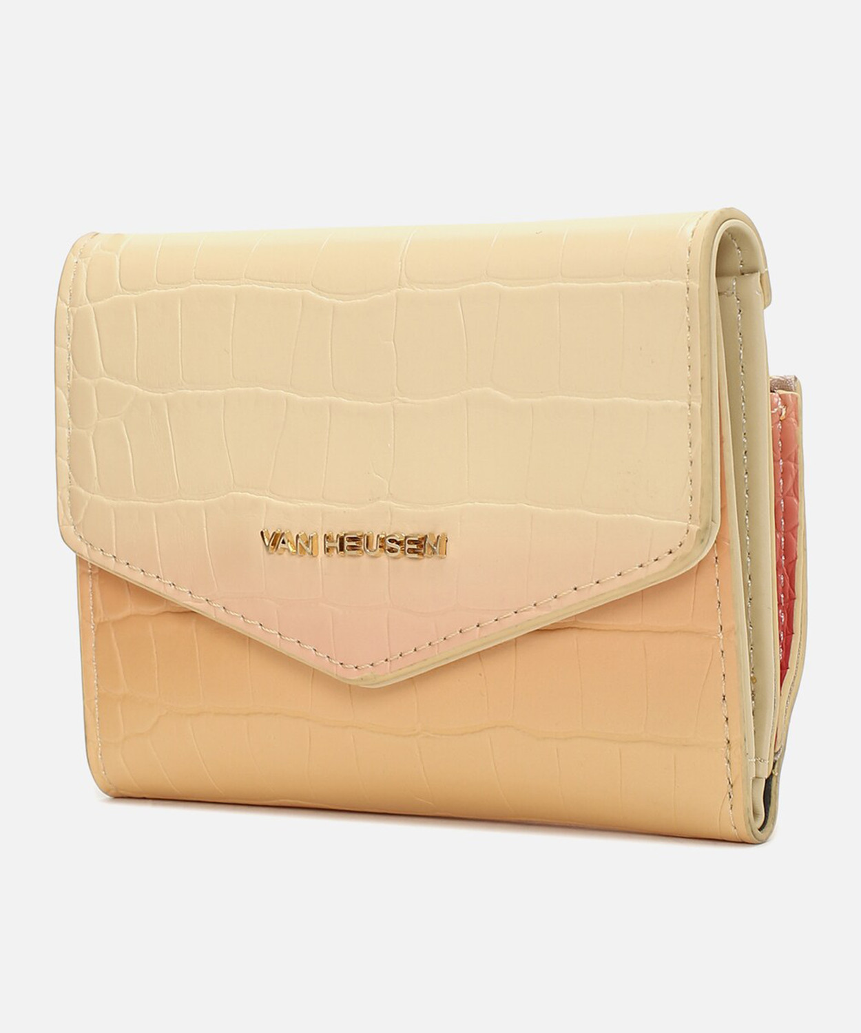 Image of VAN HEUSEN Women Casual Yellow Genuine Leather Wallet