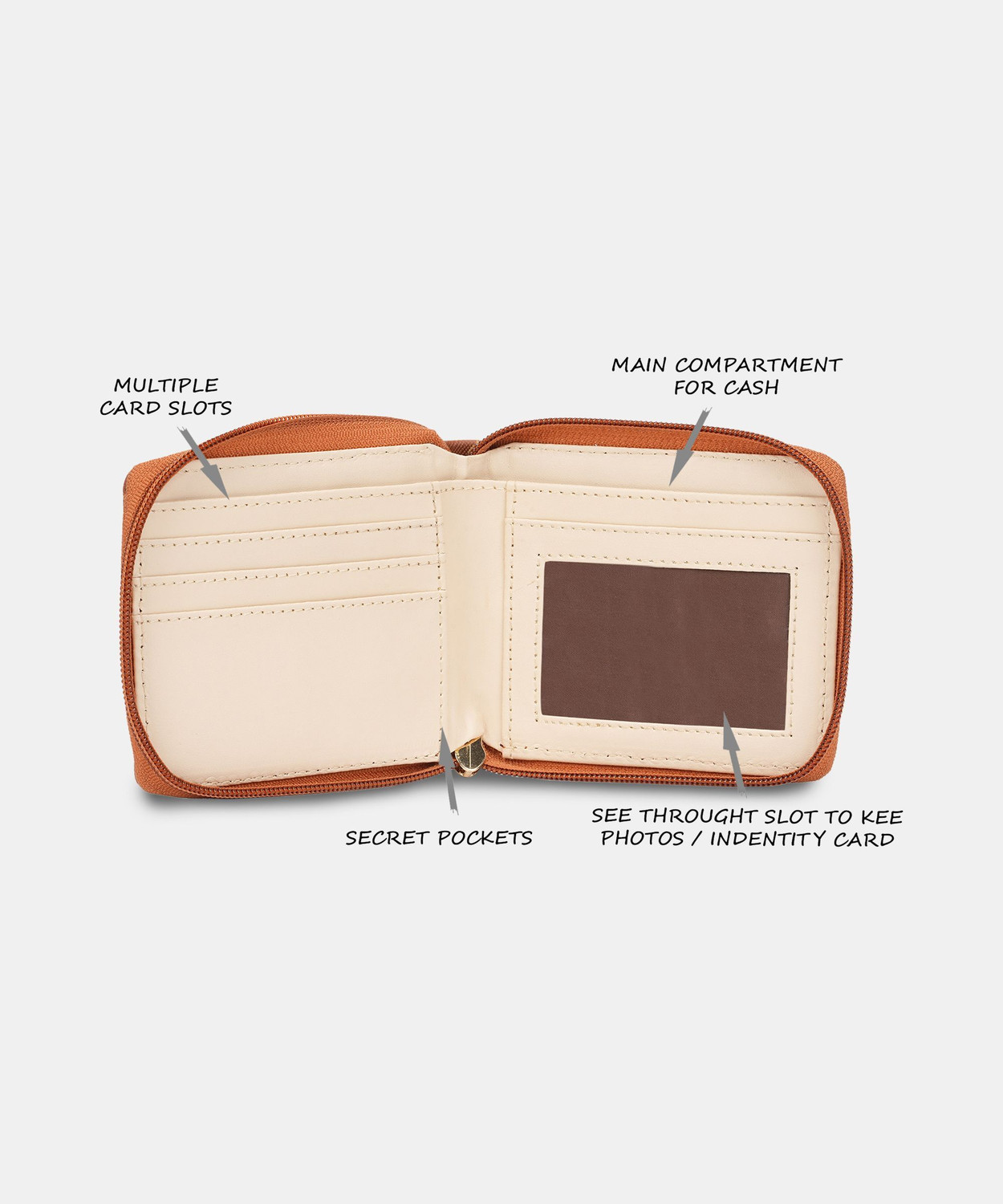 Image of LAVIE Women Casual Tan Artificial Leather Wallet