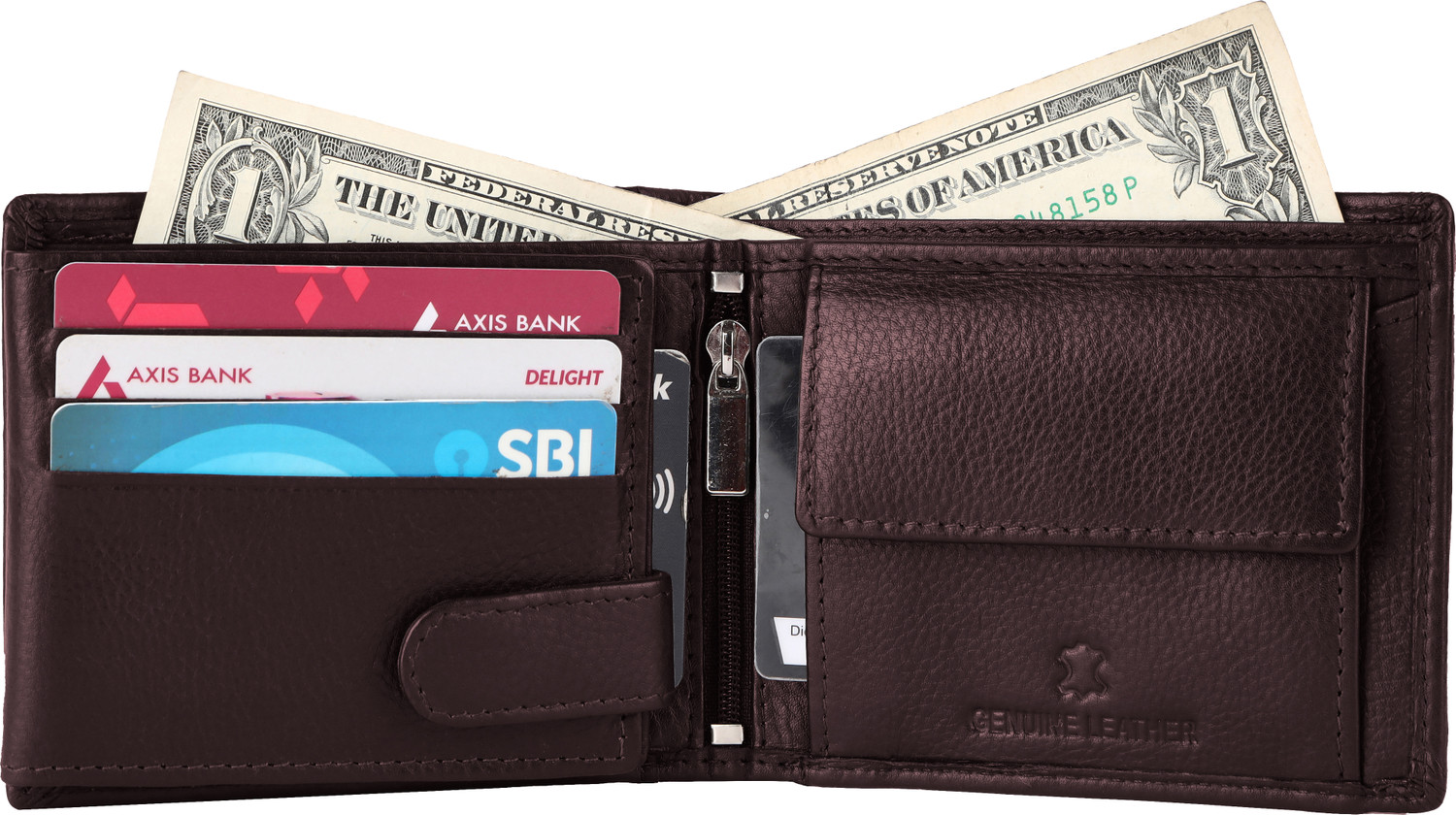 Image of SKINBULL Men Casual, Formal Brown Genuine Leather Wallet