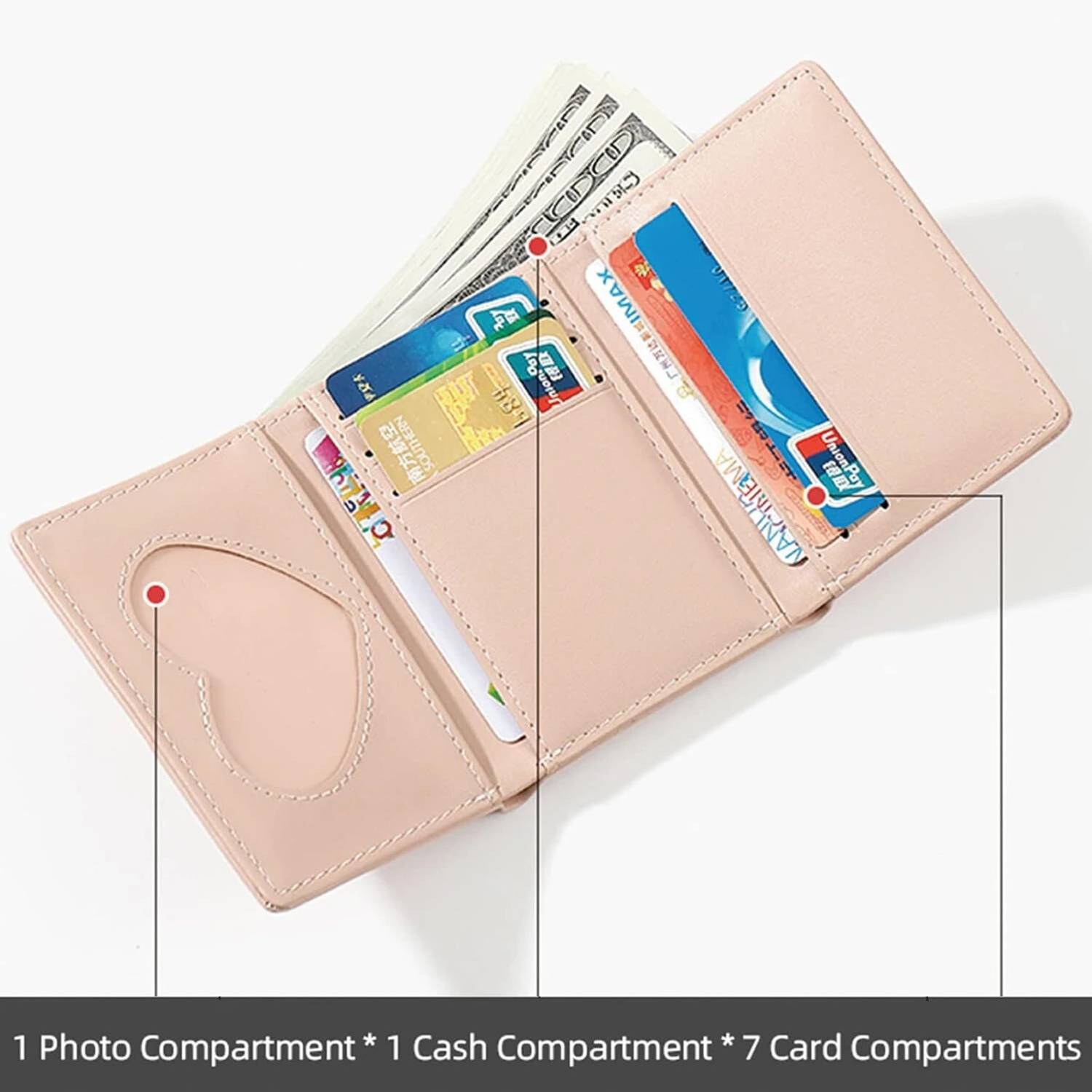 Atrani Girls Casual Pink Genuine Leather Wrist Wallet Black