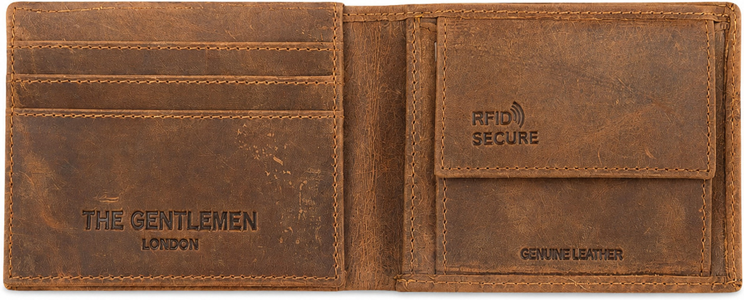 Image of THE GENTLEMEN Men & Women Casual, Ethnic, Evening /Party, Formal, Trendy, Travel Brown Genuine Leather Wallet