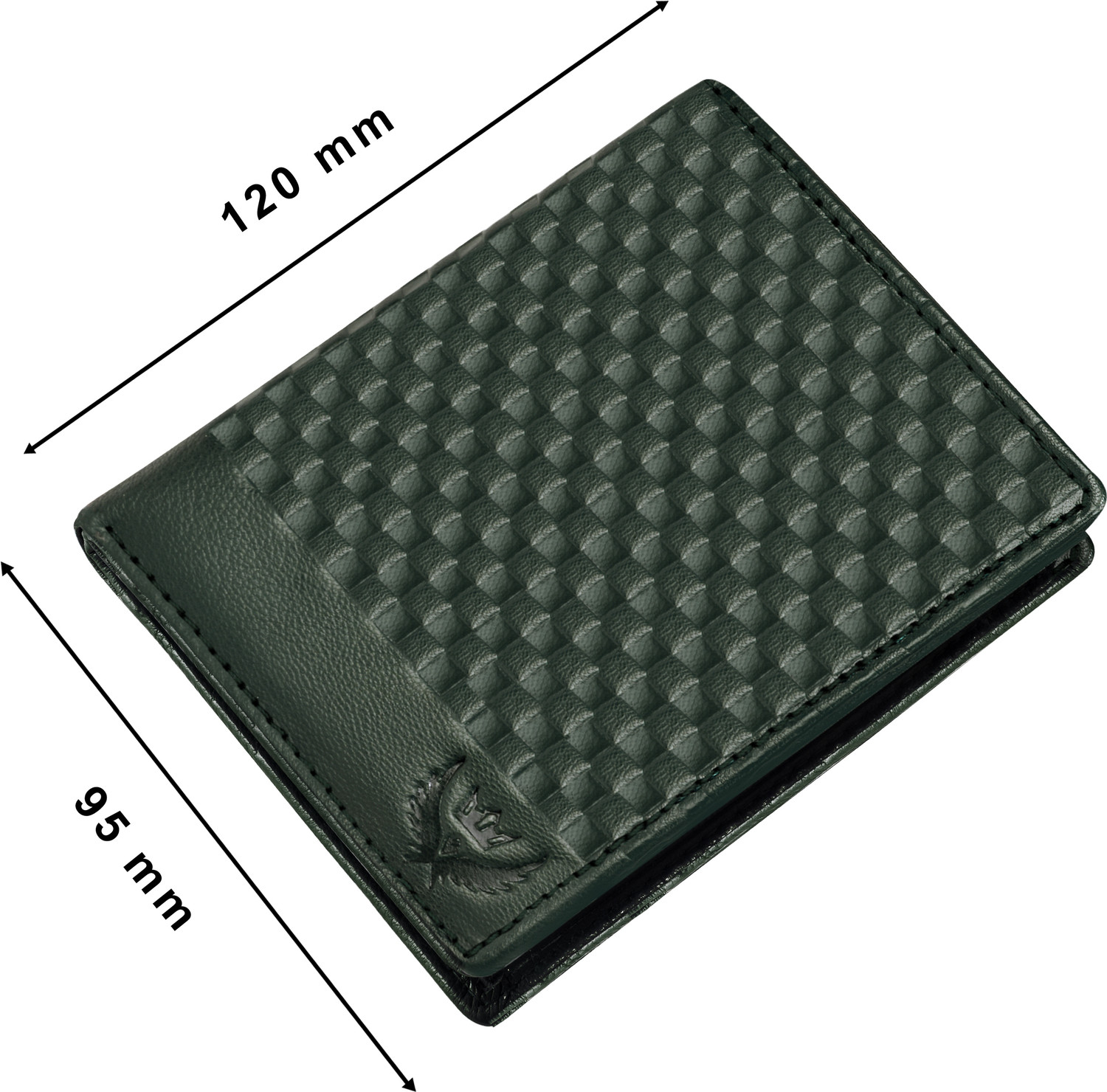 Image of LORENZ Men Casual, Formal Green Genuine Leather Wallet