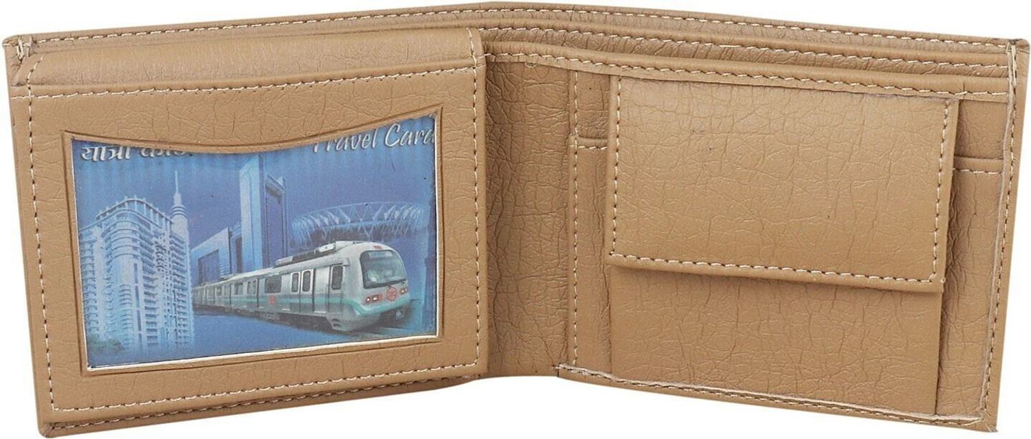 Image of Nice Purse Men & Women Formal, Casual Beige Artificial Leather Wallet