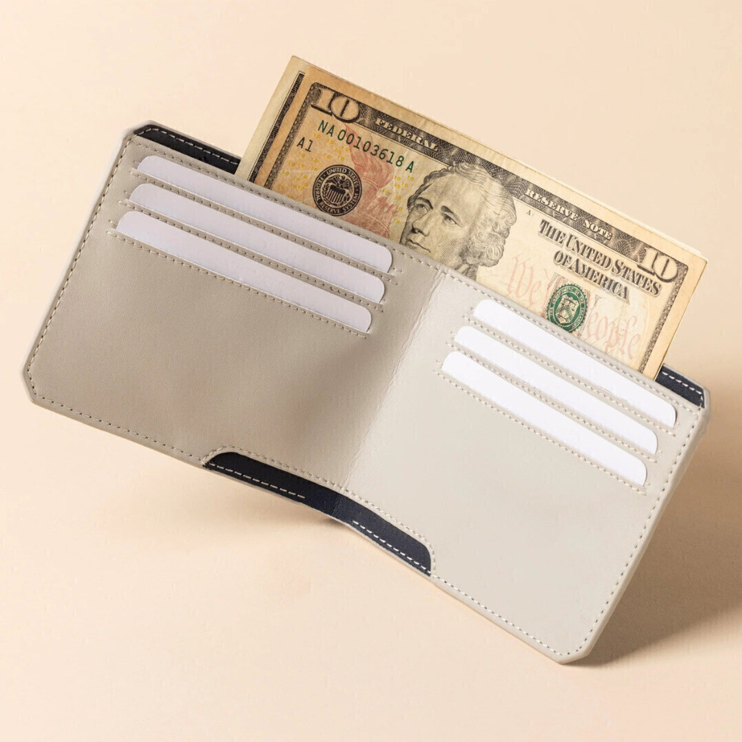 Image of GEO TRENDS Men Casual Blue Genuine Leather Wallet