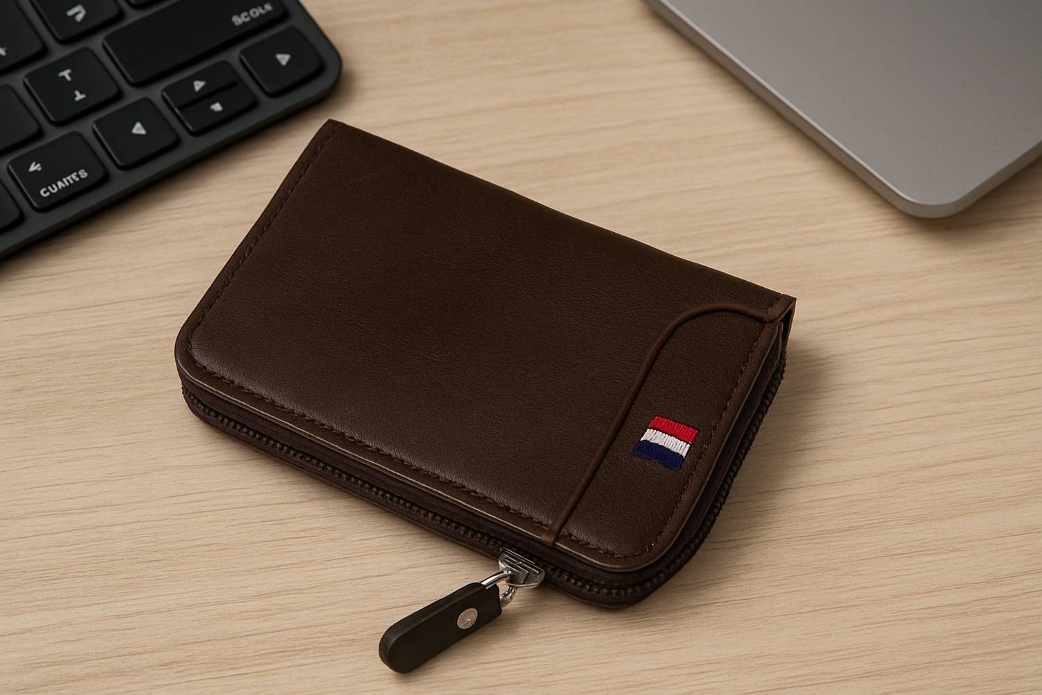 BPRIED Men & Women Brown Artificial Leather Card Holder