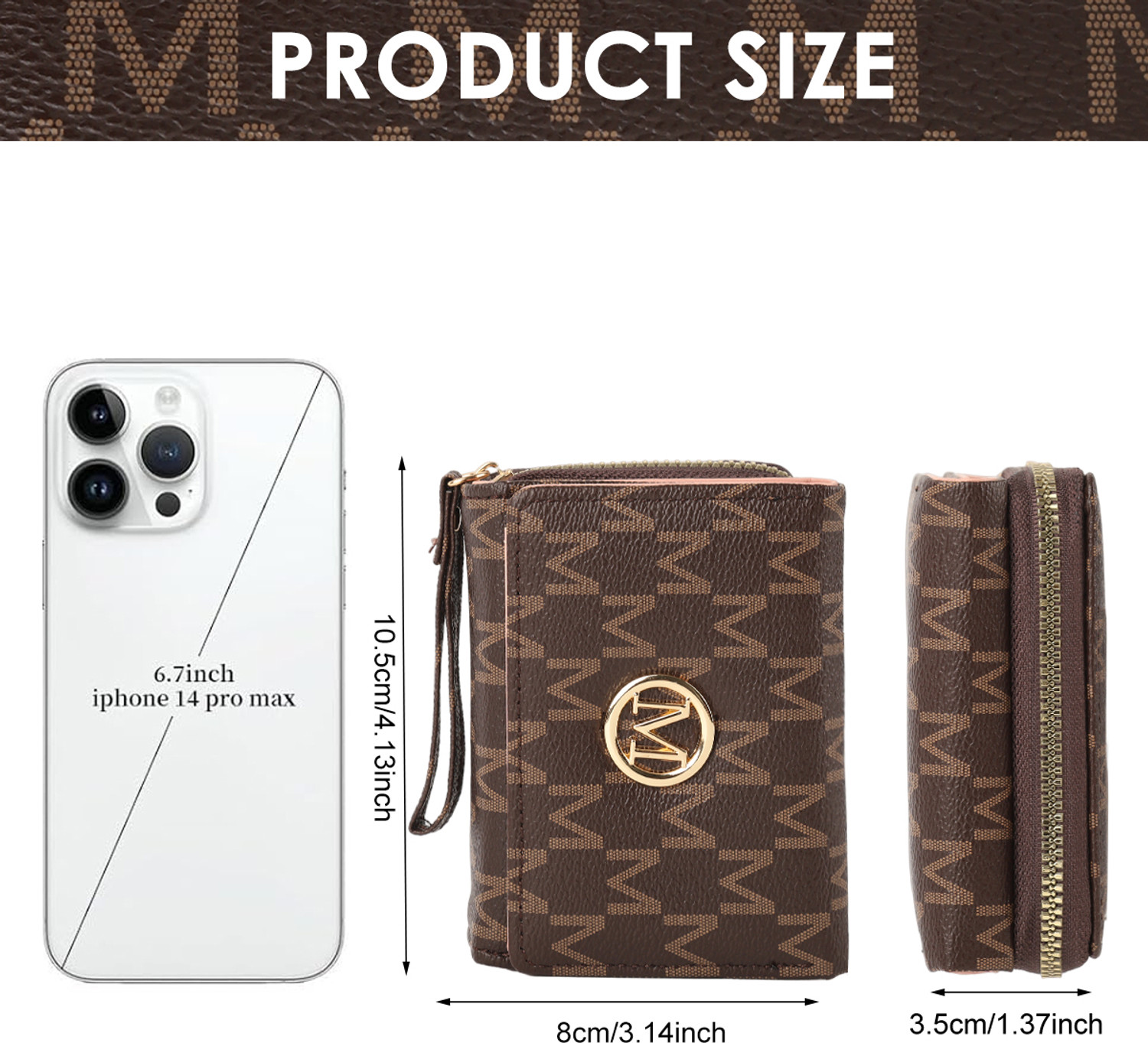 Image of Zorbes Women Casual Brown Artificial Leather Wallet