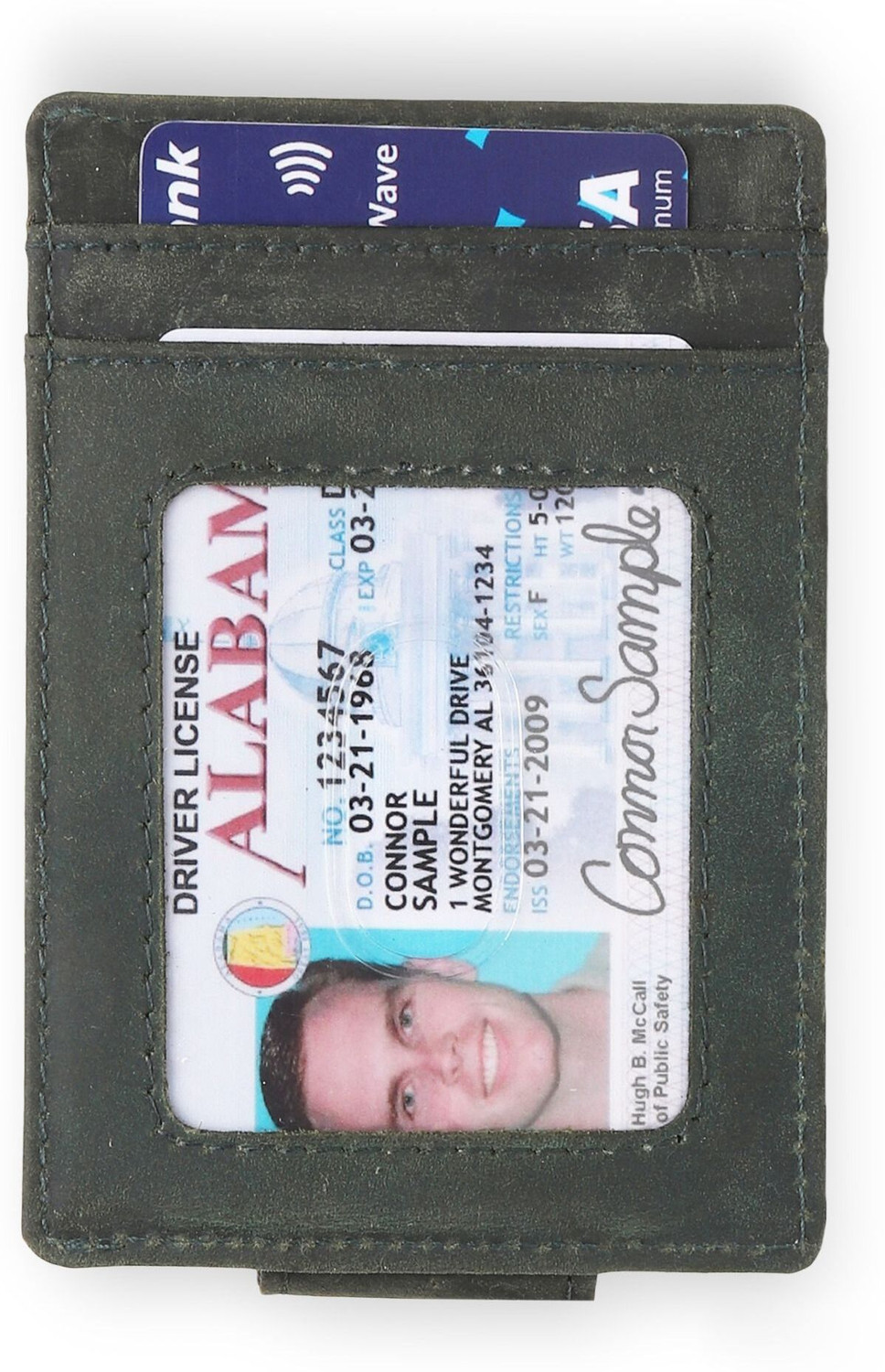 Image of TANSTITCH Men & Women Casual, Evening /Party, Formal, Travel, Trendy Green Genuine Leather Card Holder