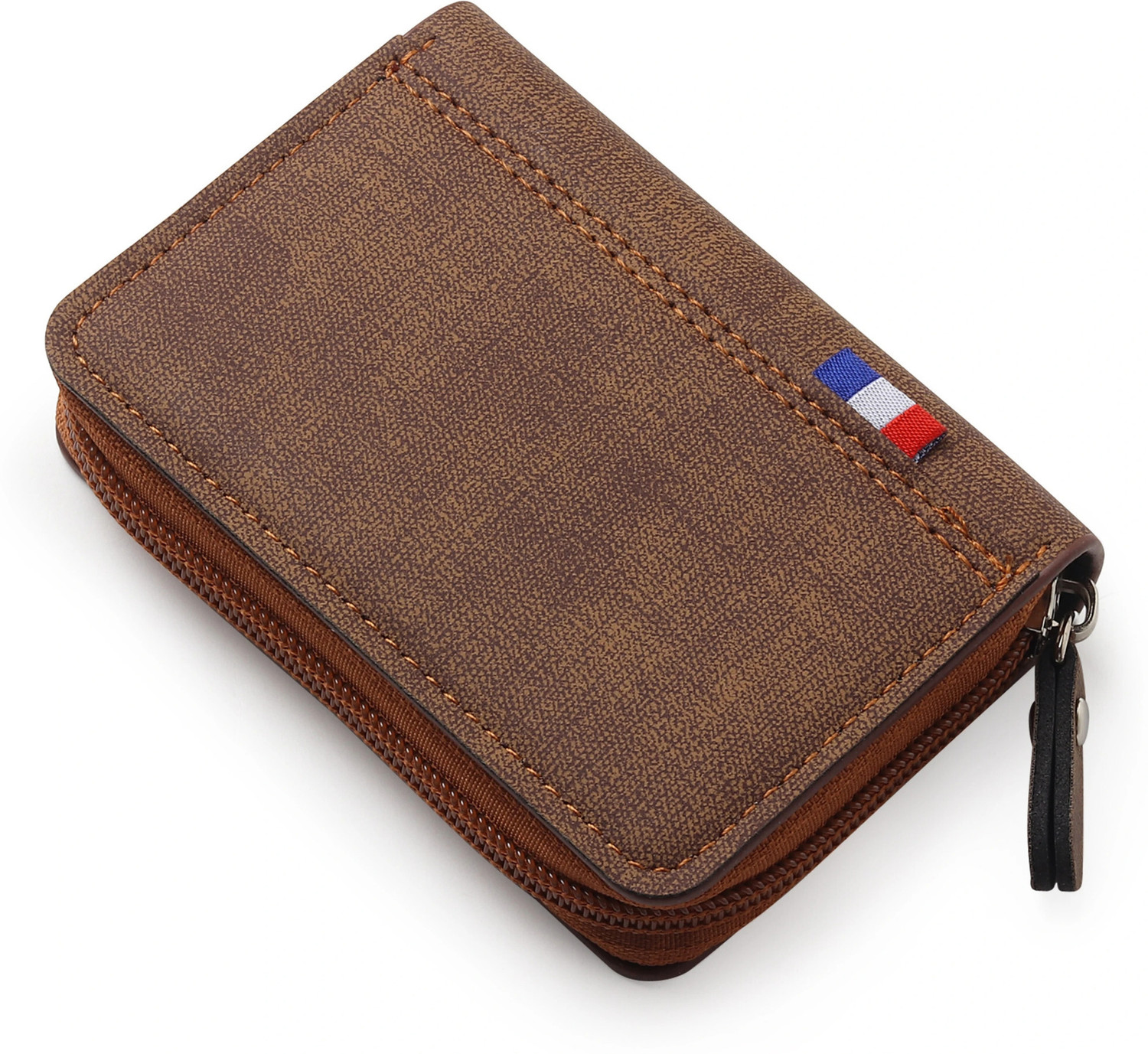 Image of HAMITION CADDRE Men & Women Casual Brown Genuine Leather Card Holder