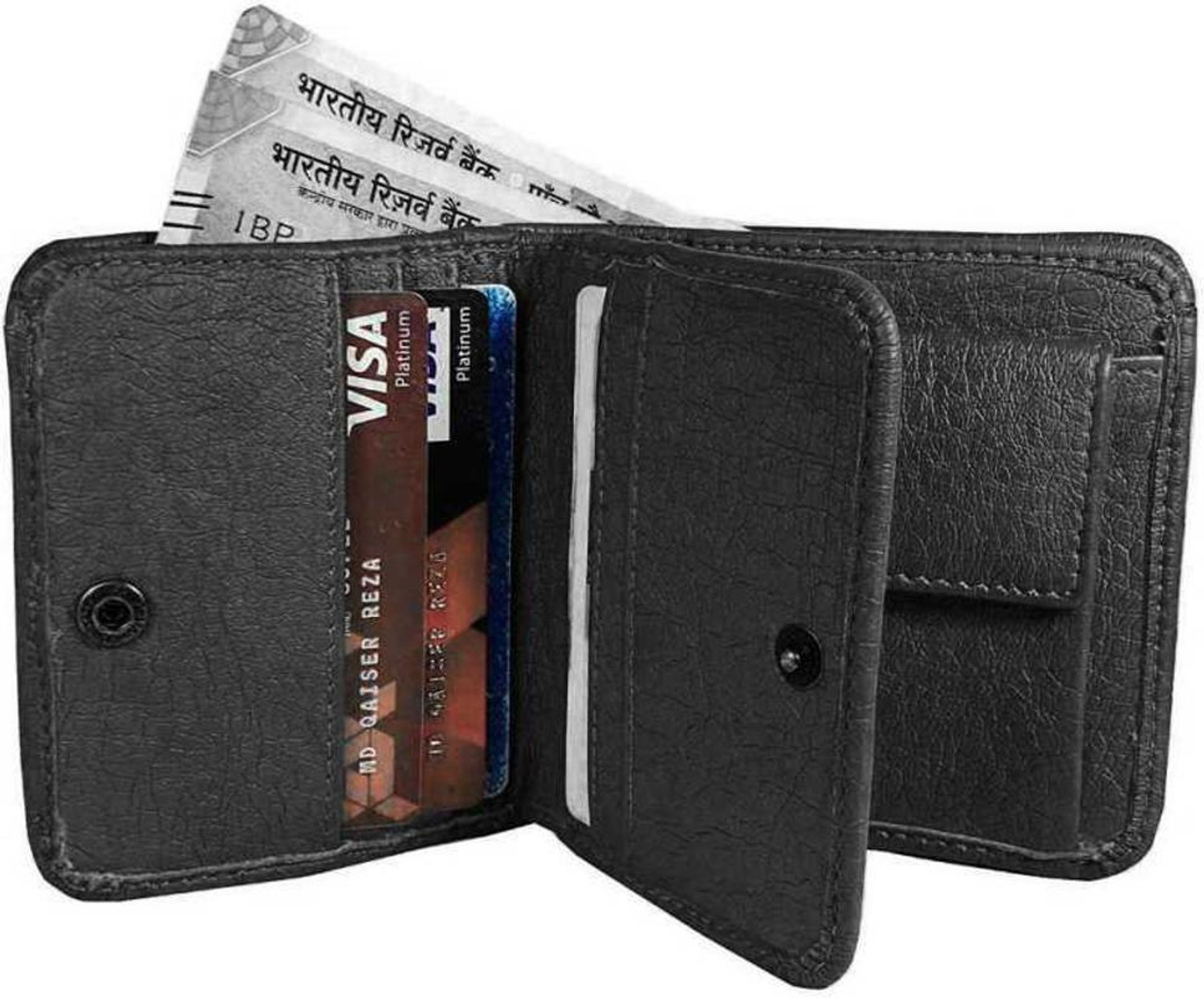 Image of True Style Men Casual Black Genuine Leather Wallet