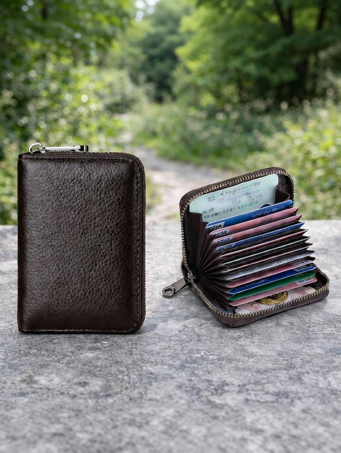 BPRIDE Men & Women Brown Artificial Leather Card Holder