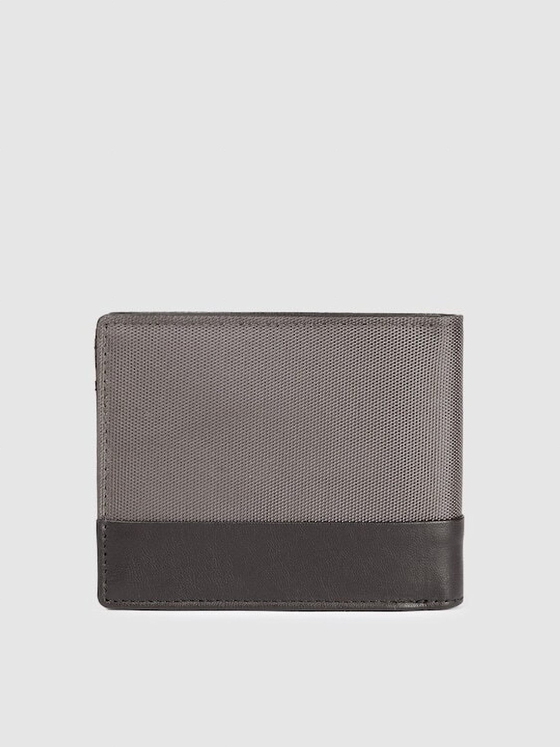 Image of Allen Solly Men Casual Black, Grey Genuine Leather Wallet