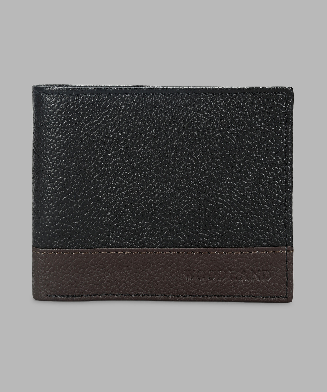 Image of WOODLAND Men Casual Black Genuine Leather Wallet