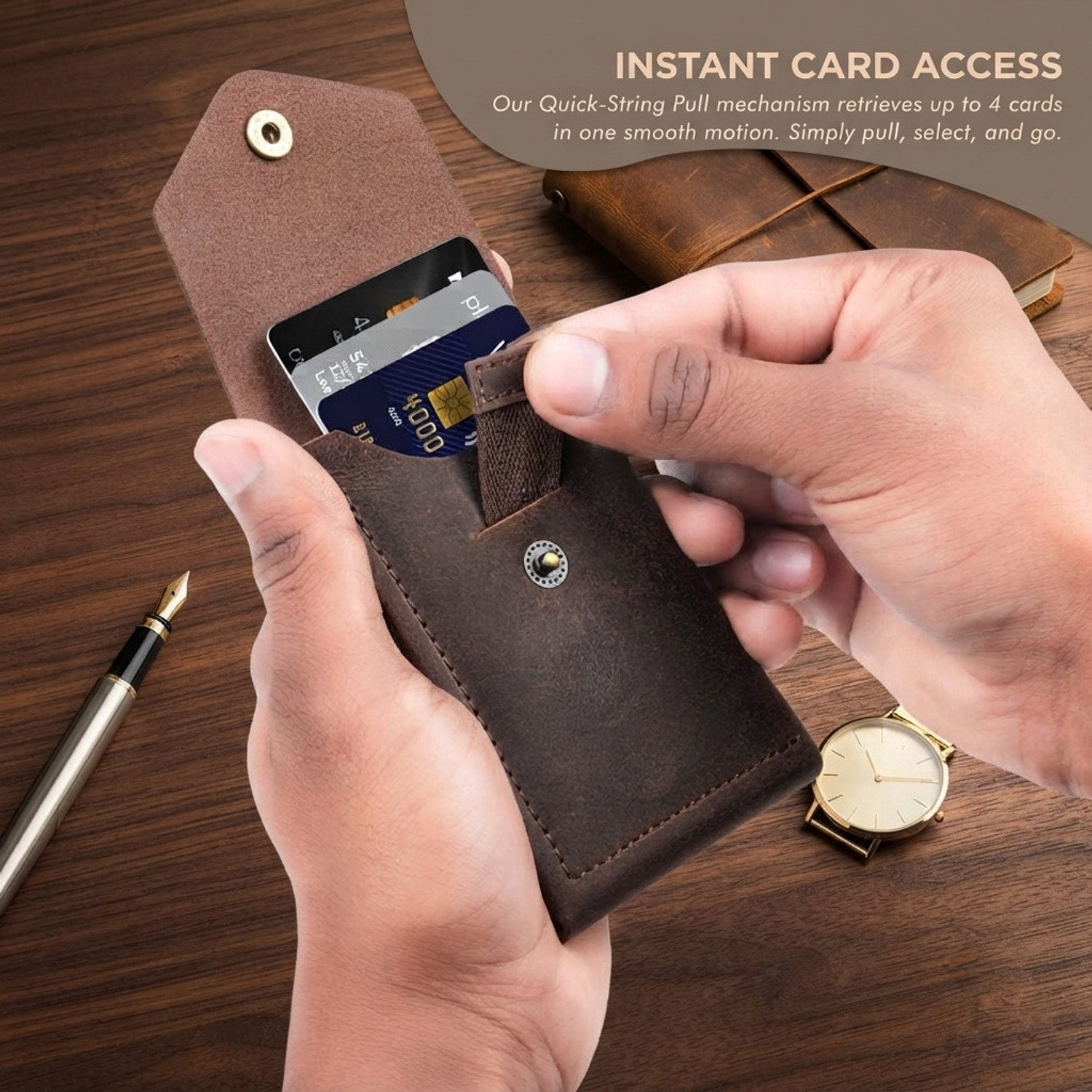 Image of eXcorio Men Trendy, Travel, Casual Brown Genuine Leather Wallet
