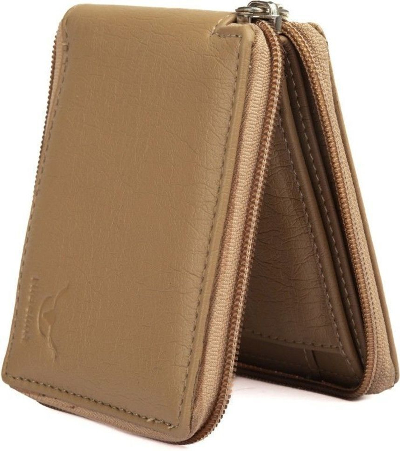 Image of Hidelink Men & Women Casual, Ethnic, Evening /Party, Formal, Travel, Ethnic, Trendy Beige Artificial Leather Wallet