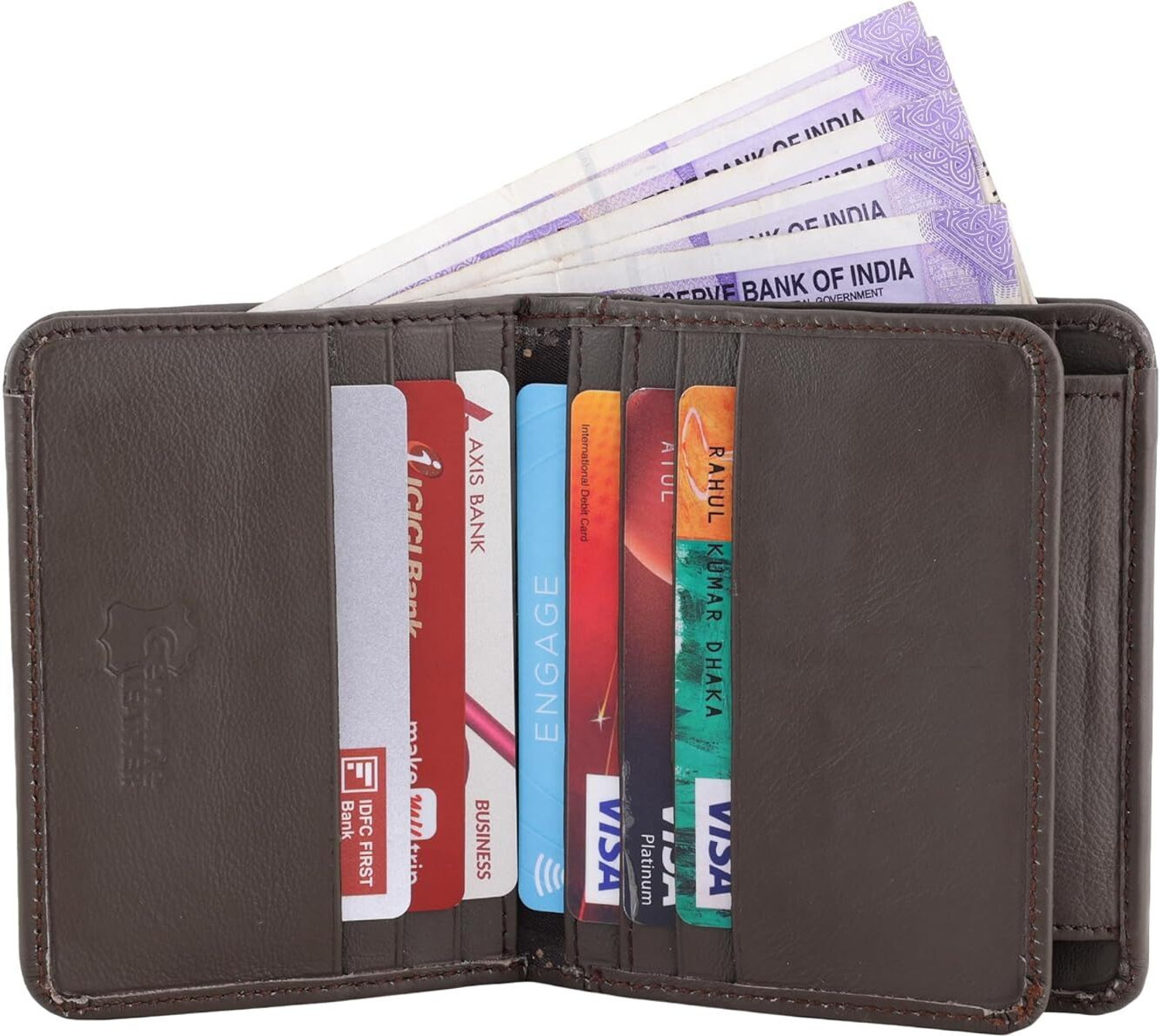 Image of Steve J Men Casual, Travel, Trendy Grey Genuine Leather Wallet