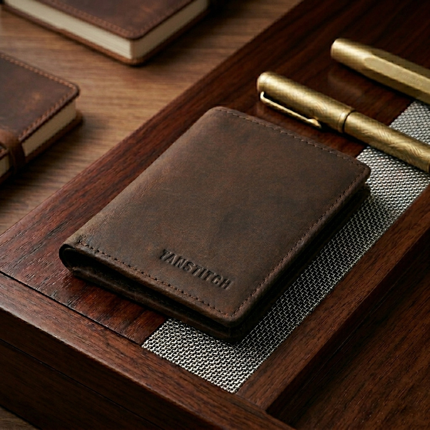 Image of TANSTITCH Men Casual, Trendy, Travel Brown Genuine Leather Card Holder