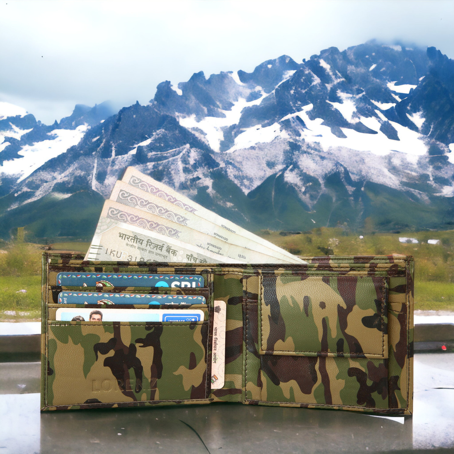 Image of LORENZ Boys Khaki Artificial Leather Wallet