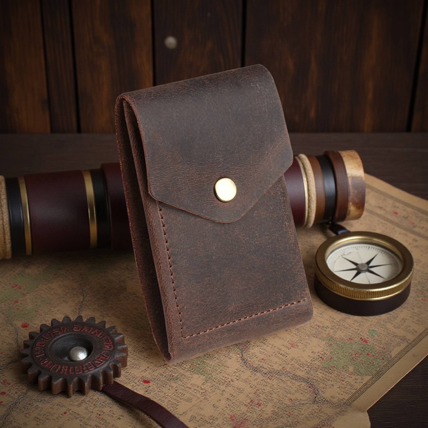 thewalletstore Men Brown Leather Wallet - Image 1