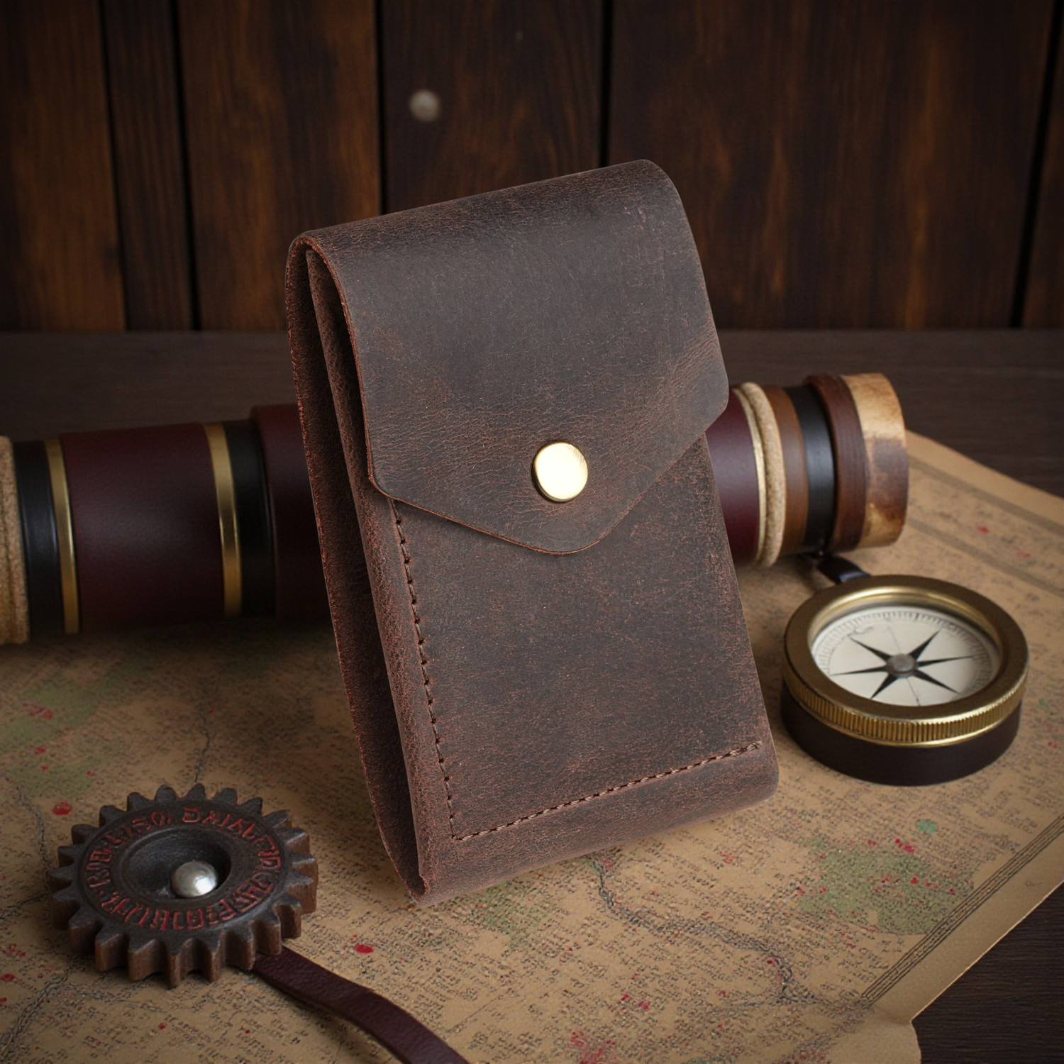 Image of thewalletstore Men Travel, Trendy, Formal Brown Genuine Leather Wallet