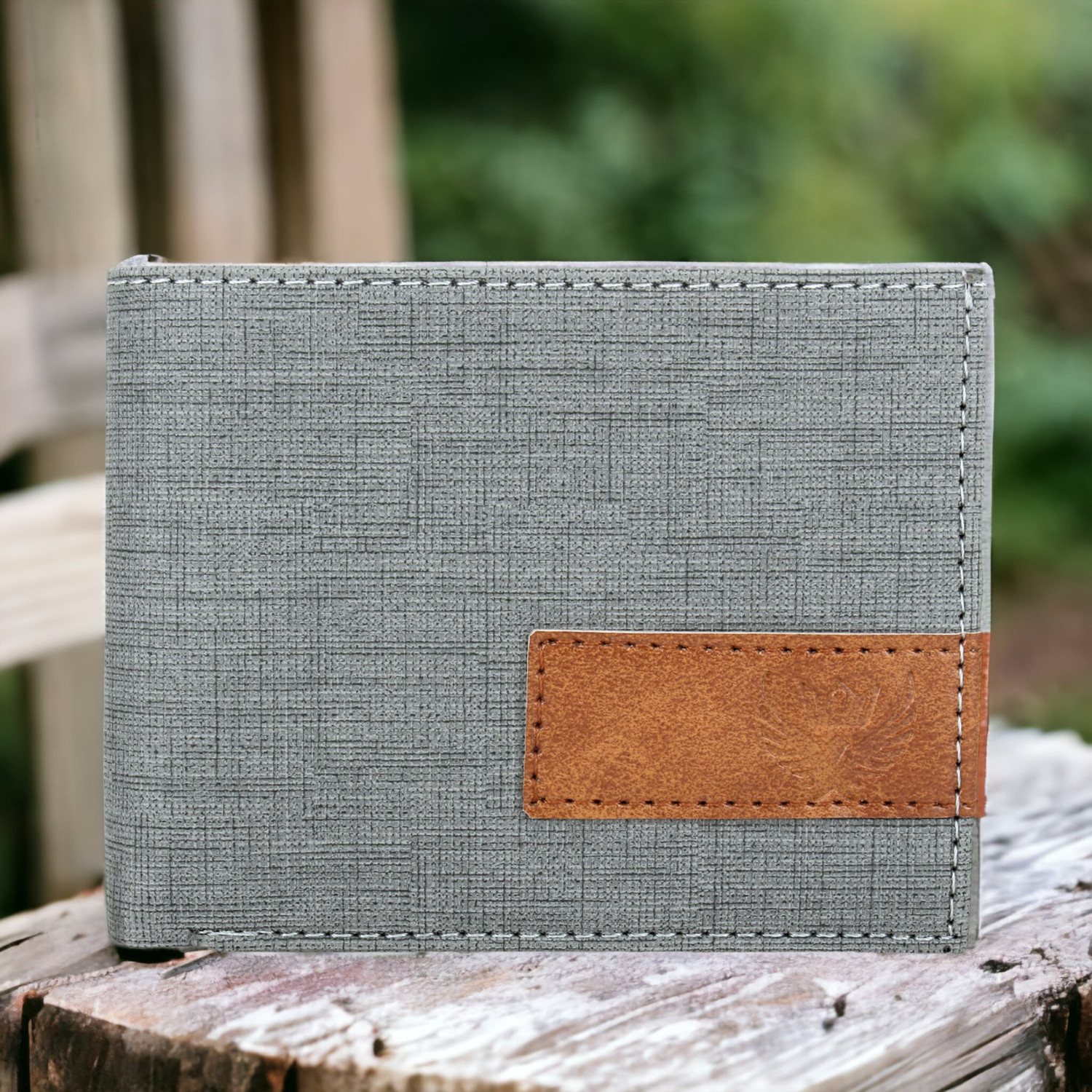 Image of LORENZ Men Casual Grey Artificial Leather Wallet