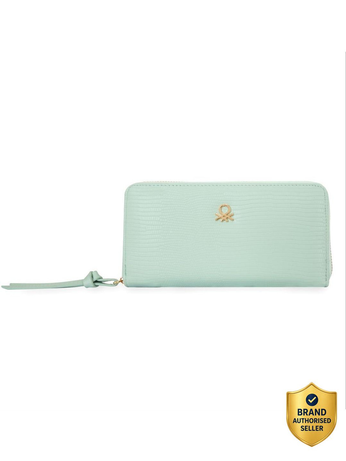 Image of United Colors of Benetton Women Green Genuine Leather Wallet