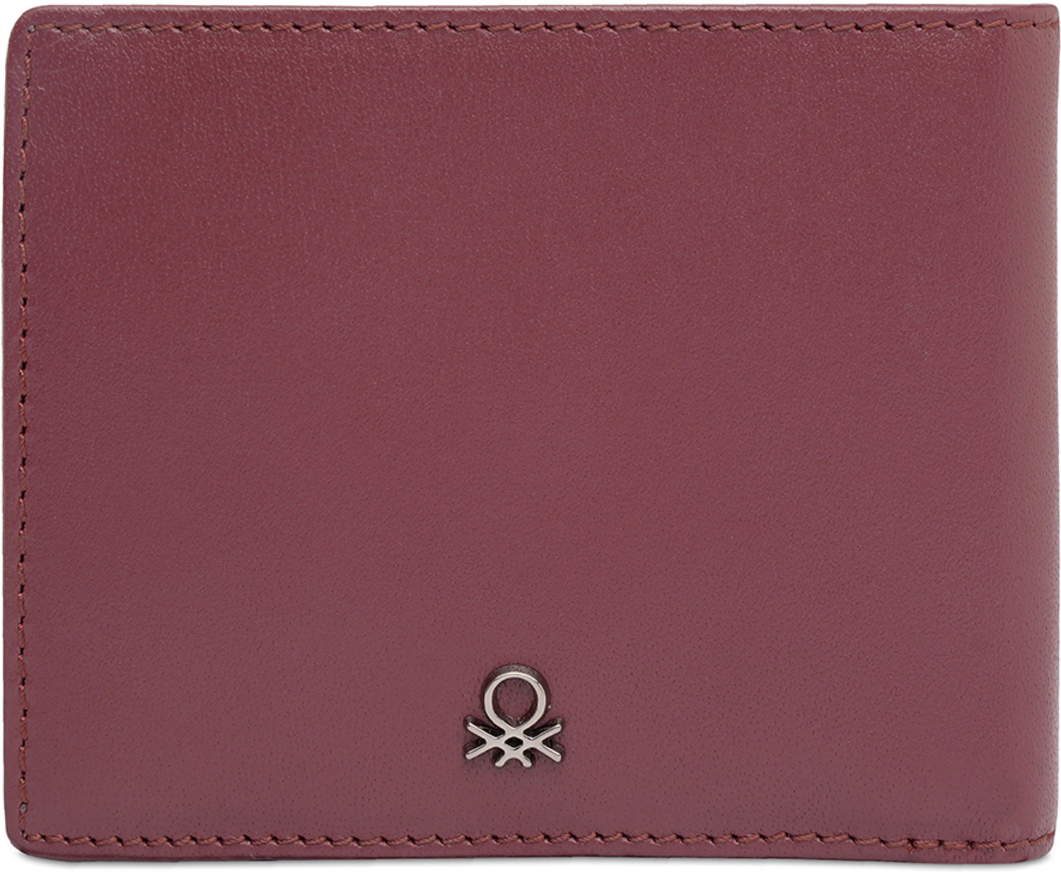 Image of United Colors of Benetton Men Casual Maroon Genuine Leather Wallet