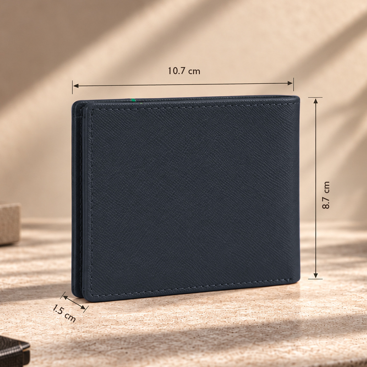 Image of United Colors of Benetton Men Casual Blue Genuine Leather RFID Wallet (4 Card Slots)
