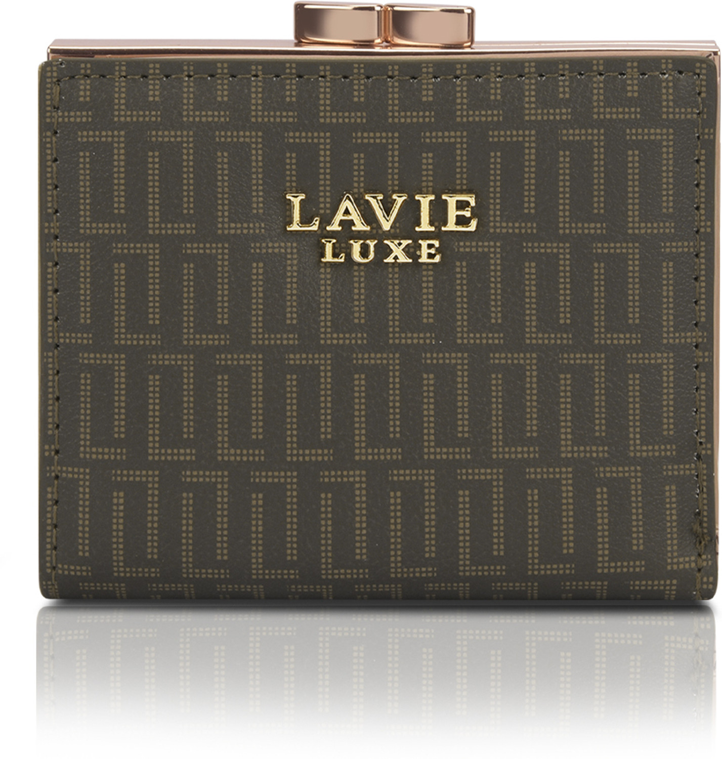 Image of Lavie Luxe Women Casual Khaki Genuine Leather Wallet