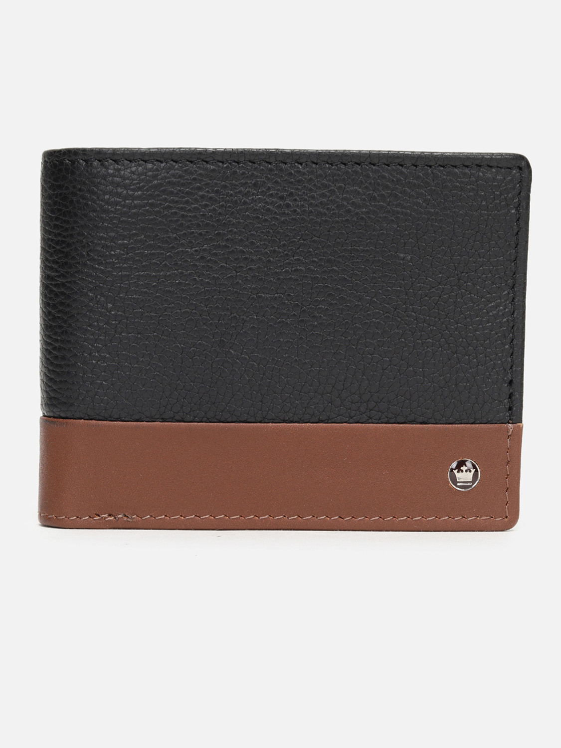 Image of LOUIS PHILIPPE Men Formal, Casual Black, Tan Genuine Leather Wallet