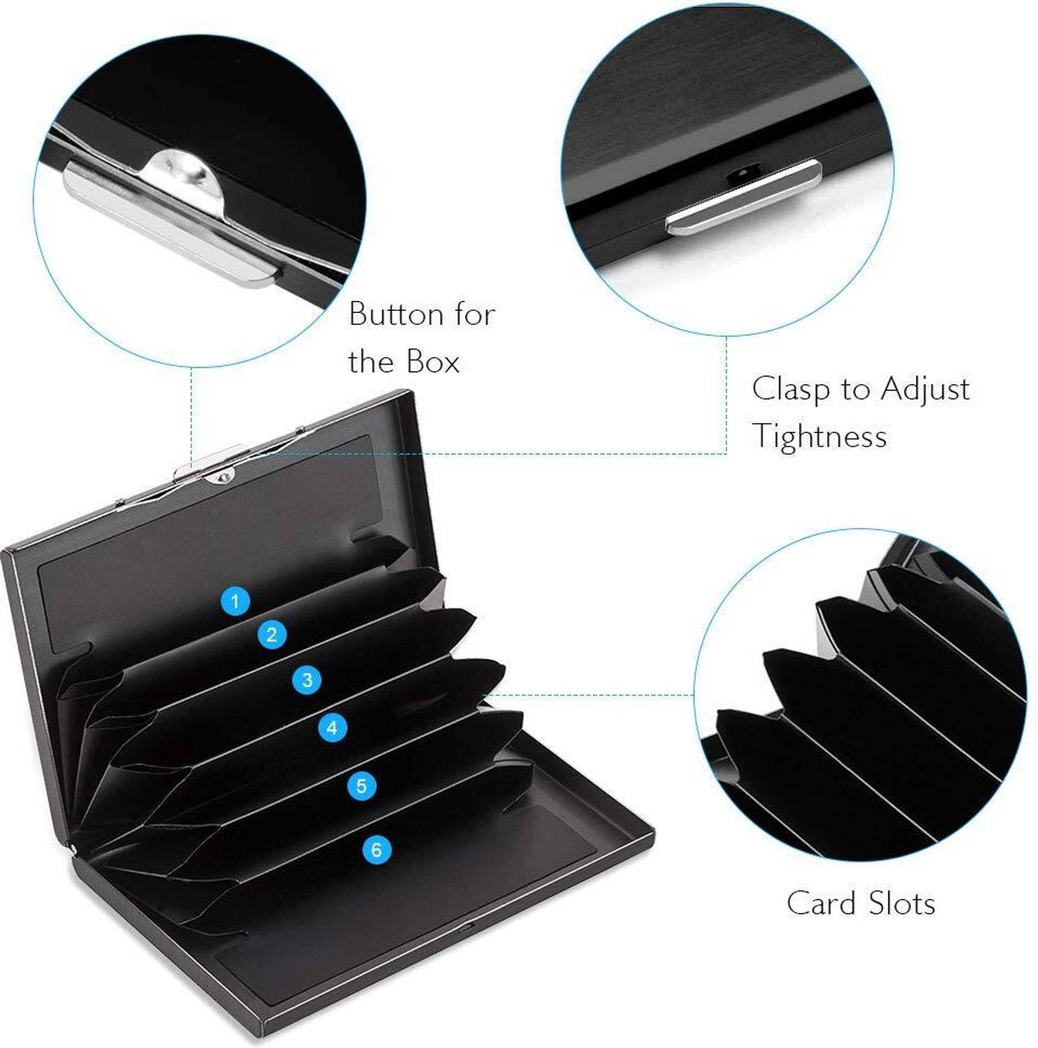 rivtox Boys Black Aluminium Card Holder - Image 3