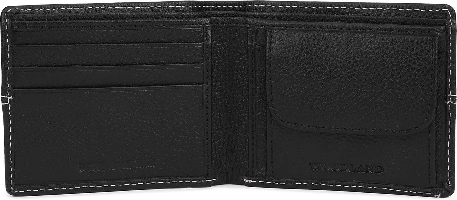 Image of WOODLAND Men Casual Black Genuine Leather Wallet