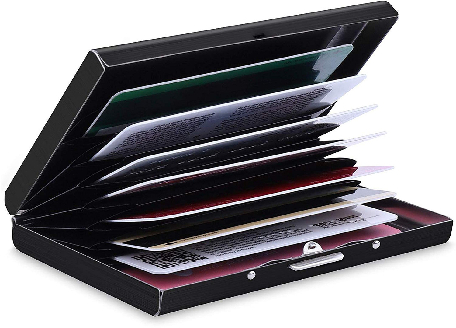 Image of STORITE Men & Women Casual, Formal, Travel, Trendy Black Aluminium Card Holder