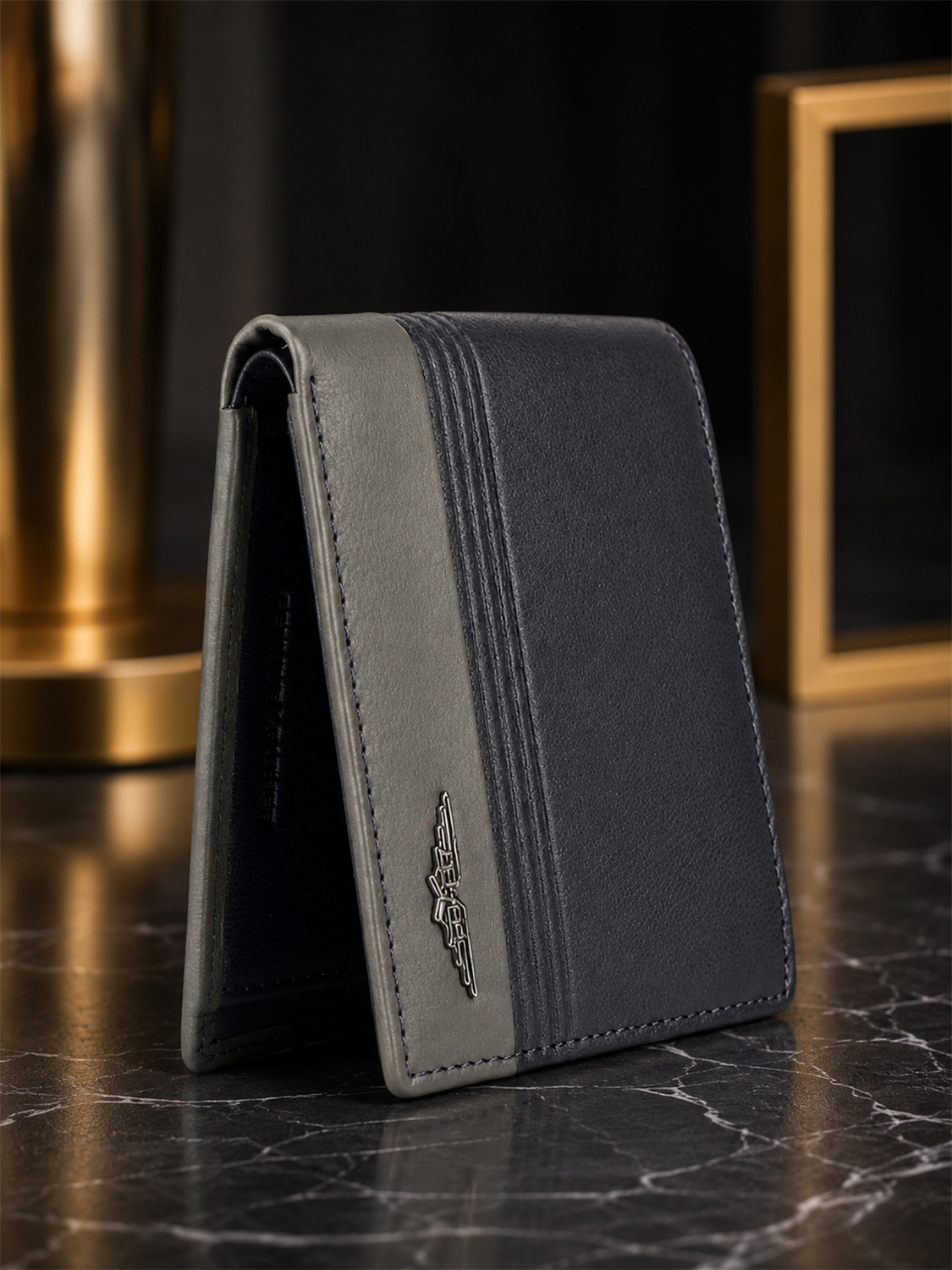 Image of Police Men Blue Genuine Leather Wallet