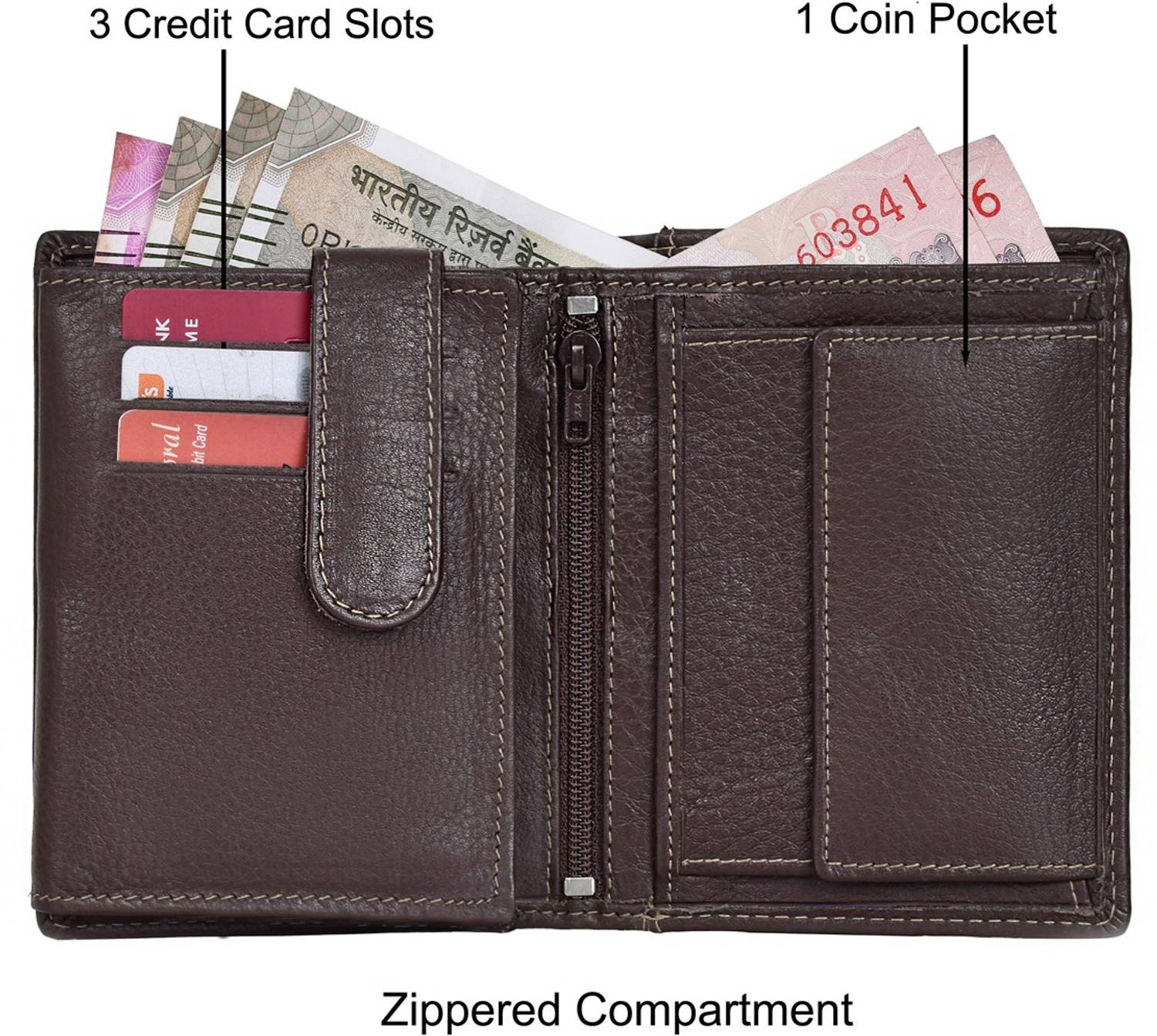 URBAN FOREST Men Brown Leather Wallet - Image 3