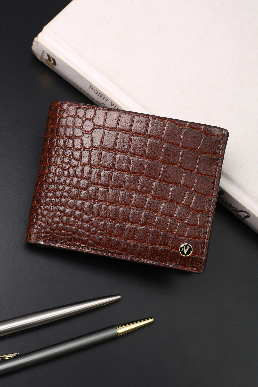 Image of VAN HEUSEN Men Casual, Formal Brown Genuine Leather Wallet
