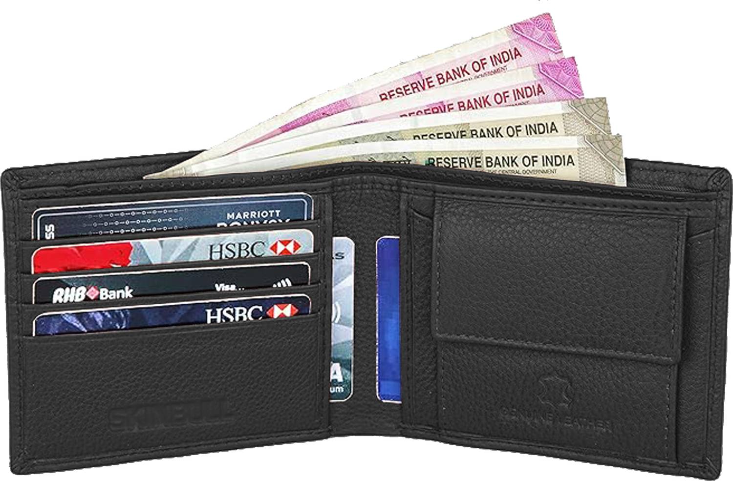 SKINBULL Men Black Genuine Leather Wallet - Image 3