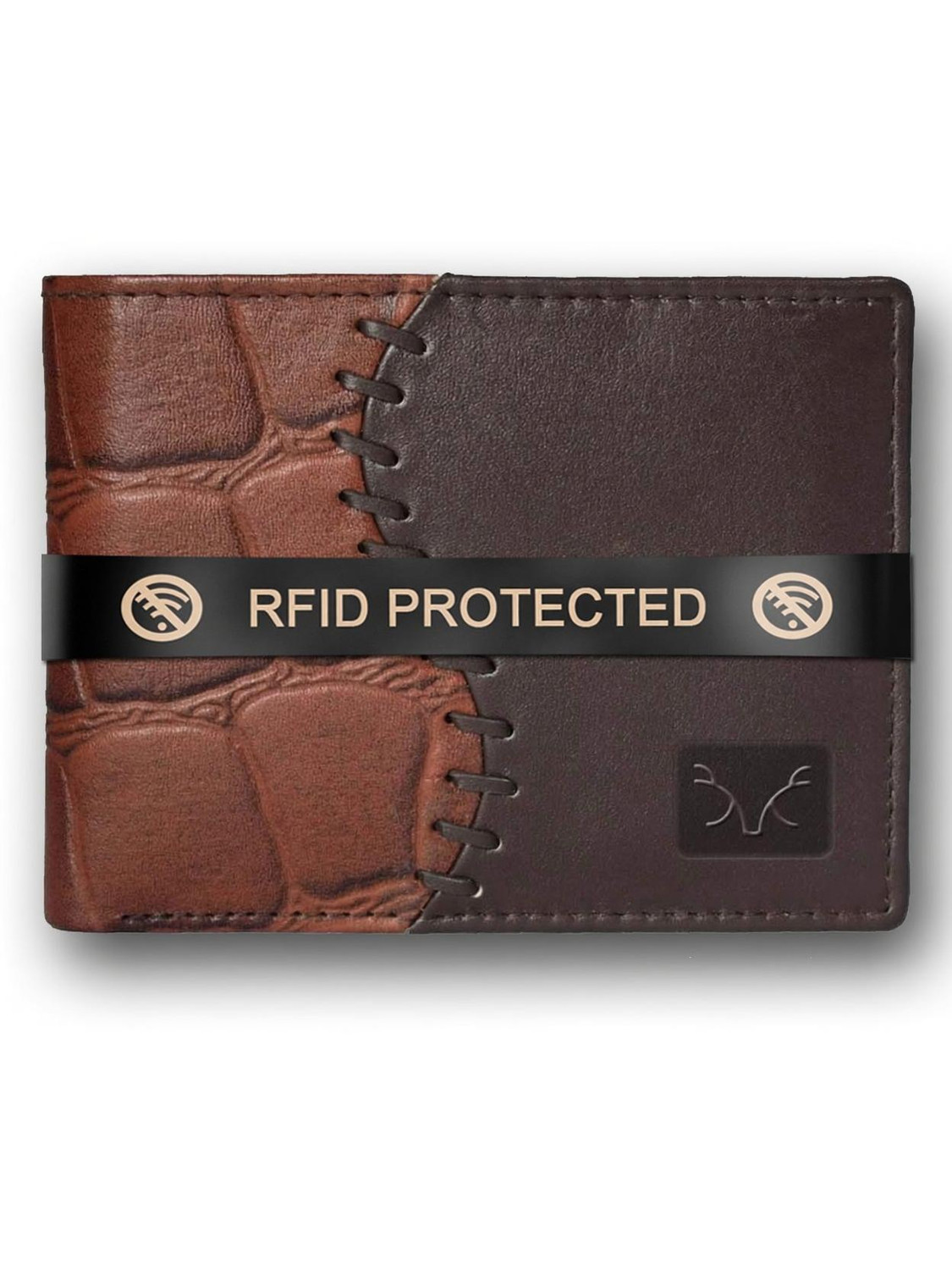 Image of AL FASCINO Men Casual Brown Genuine Leather Wallet