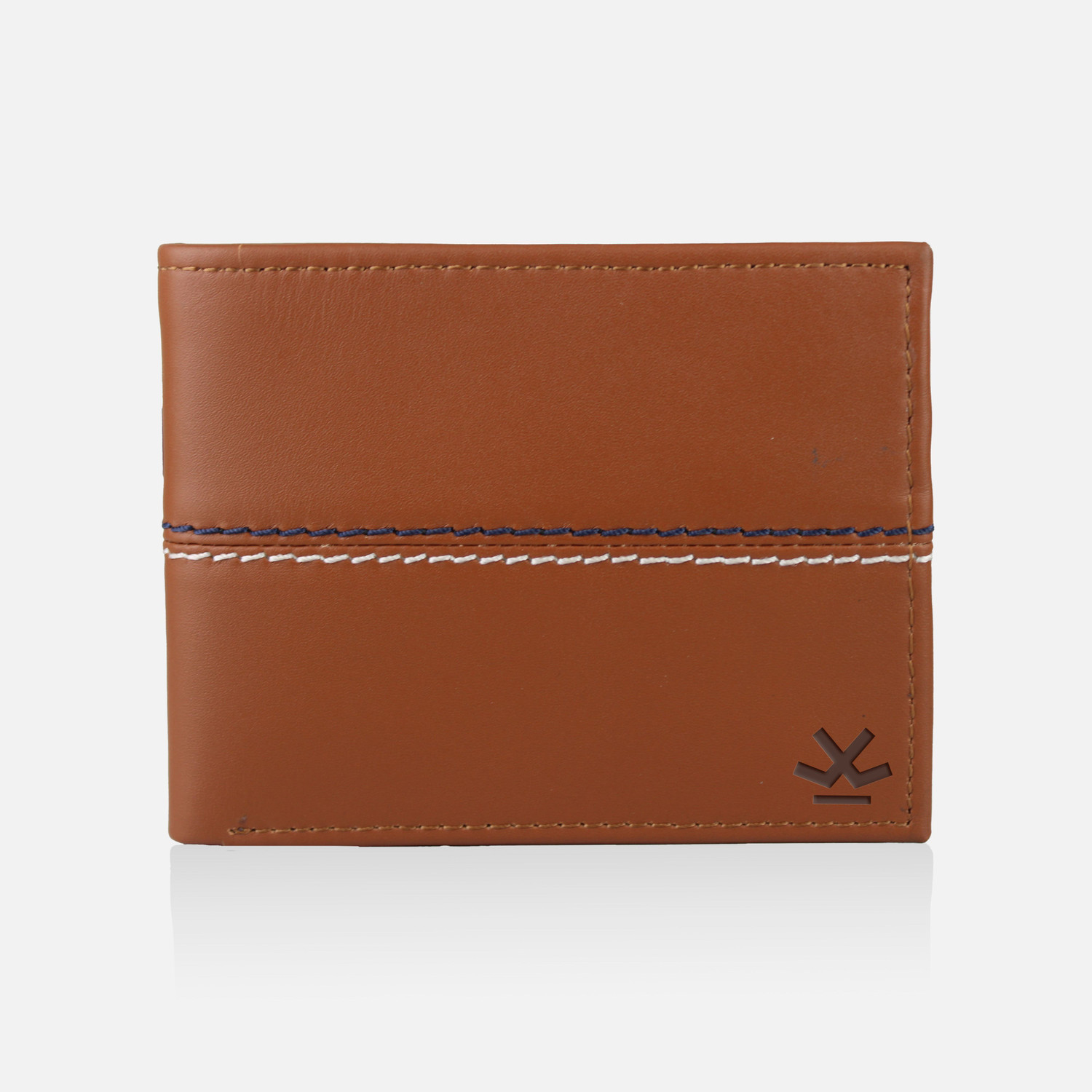 Image of WROGN Men Casual Tan Genuine Leather Wallet