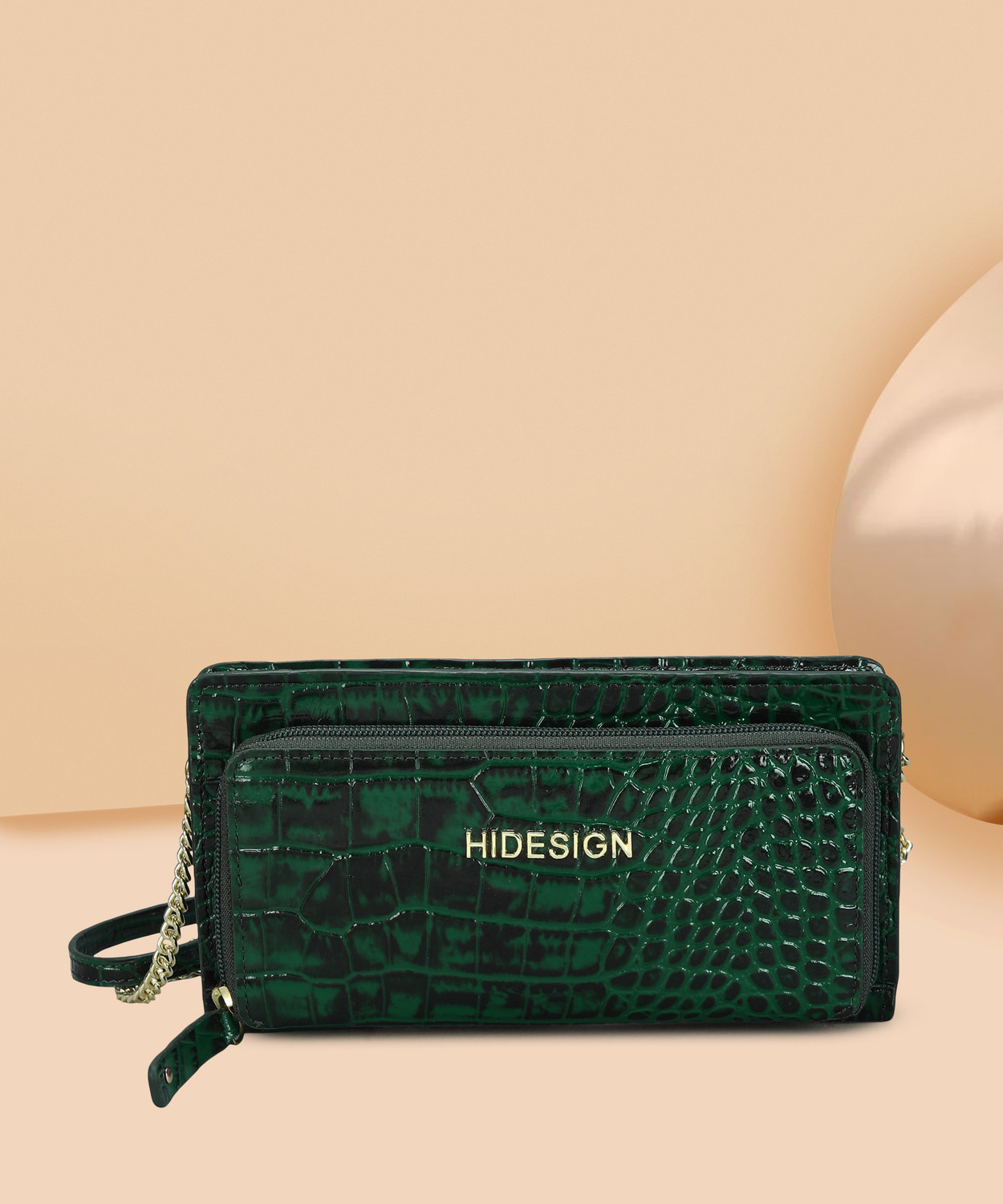 Image of HIDESIGN Women Casual Green Genuine Leather Wallet