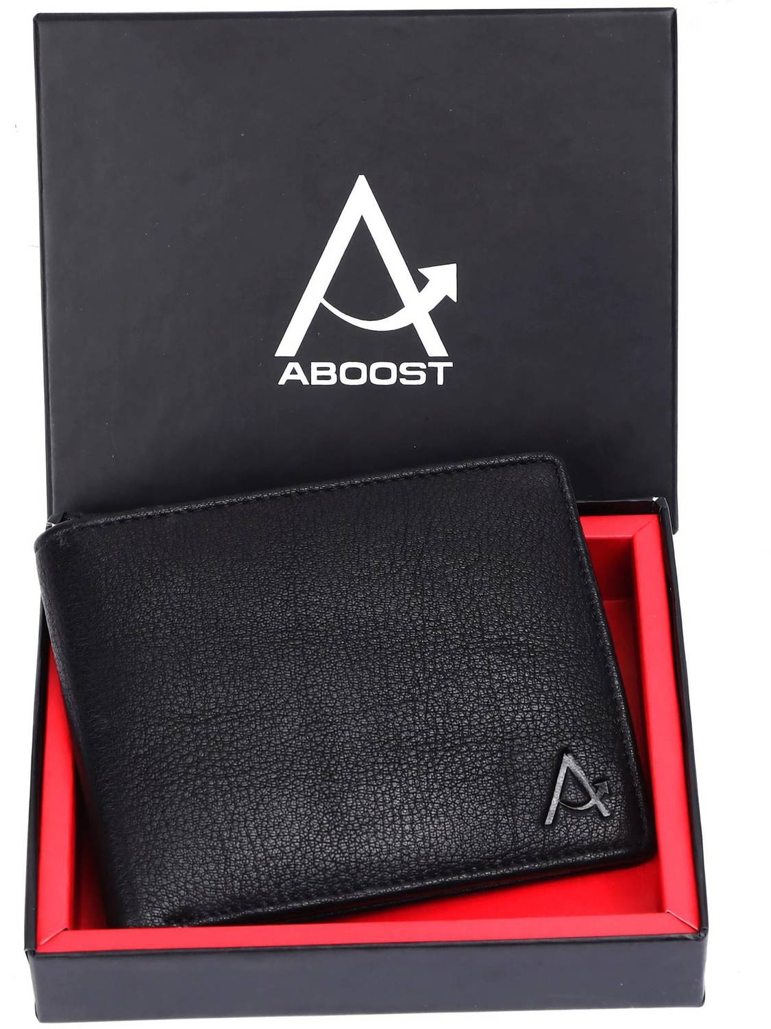ABOOST Men Casual, Formal, Evening/Party, Travel, Trendy Black Genuine Leather Wallet