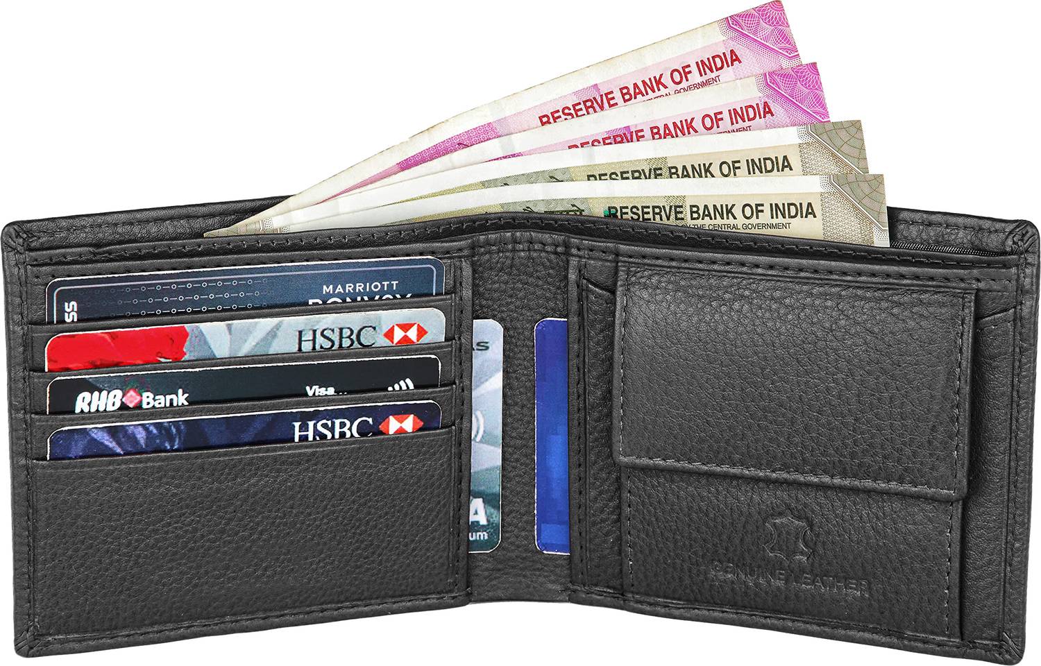 PROVOGUE Men Black Genuine Leather Wallet - Image 3