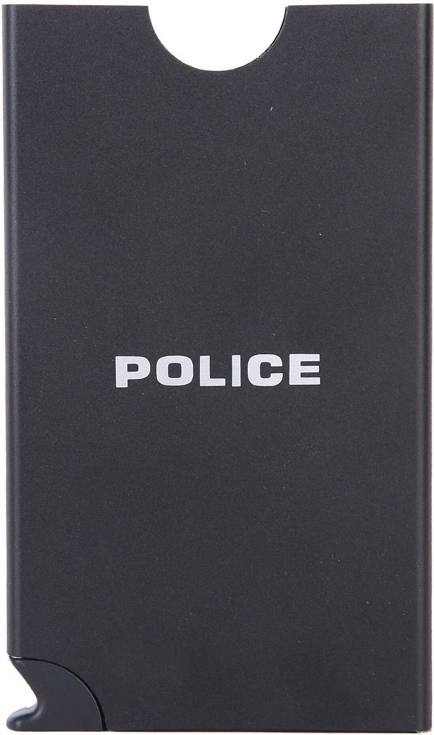 Police Men Formal Black Aluminium Card Holder