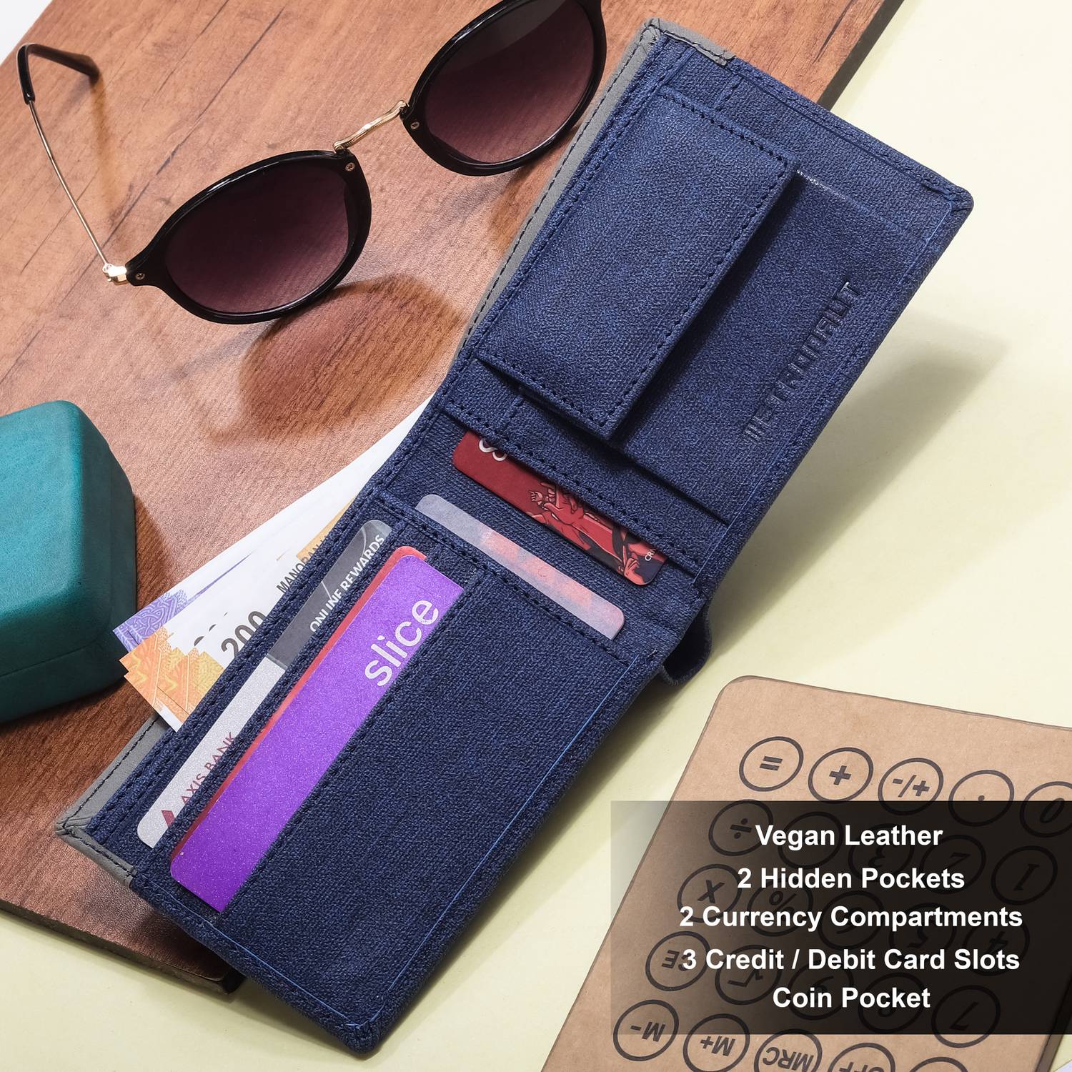 METRONAUT Men Blue Artificial Leather Wallet - Image 2
