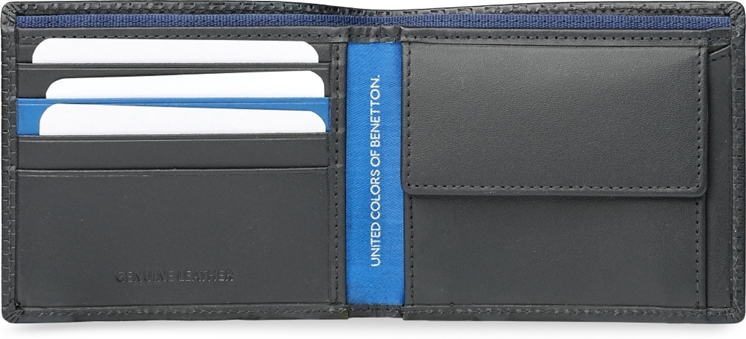 Image of United Colors of Benetton Men Casual, Formal Black Genuine Leather Wallet