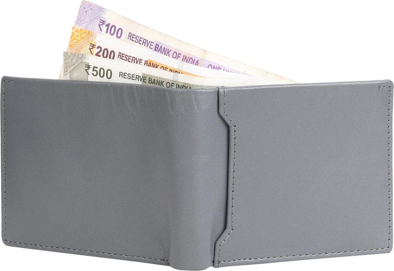 Image of G & H Men Formal, Travel Grey Genuine Leather Wallet