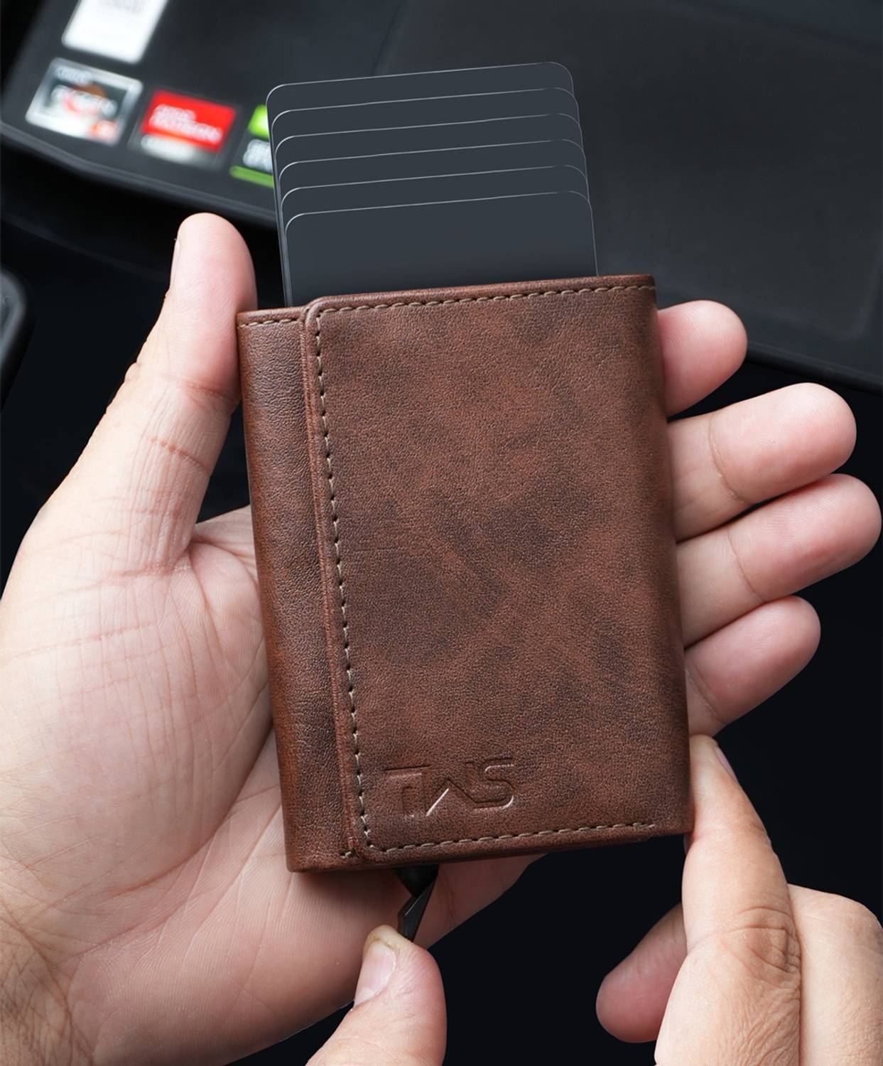 thewalletstore Men Brown Leather Wallet - Image 1